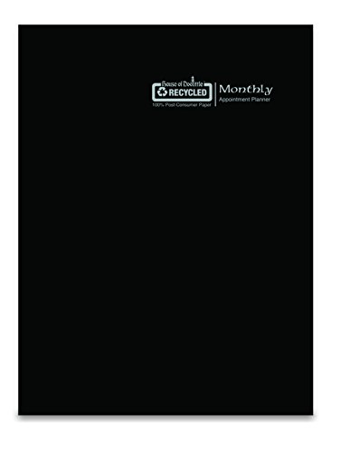 House of Doolittle 2017 Economy Calendar Planner, Monthly, Black Cover, 8.5 x 11