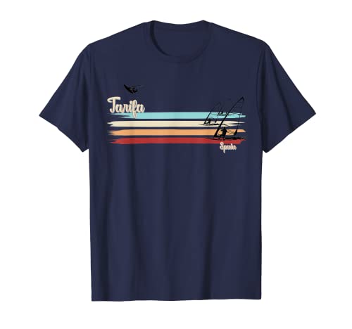 Tarifa España Windsurf Retro Racing Windsurfista Camiseta