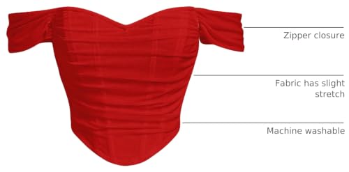 Image of Floerns Women's Off Shoulder Short Sleeve Asymmetrical Hem Ruched Corset Crop Top
