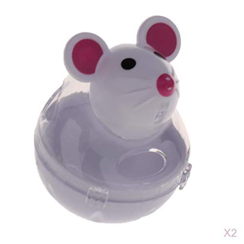 Copo de plástico em forma de mouse Serenable 2 peças, recipiente para armazenamento de alimentos, ro