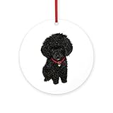 CafePress Poodle Pup (Blk) Ornament (Round) Round Holiday Christmas Ornament