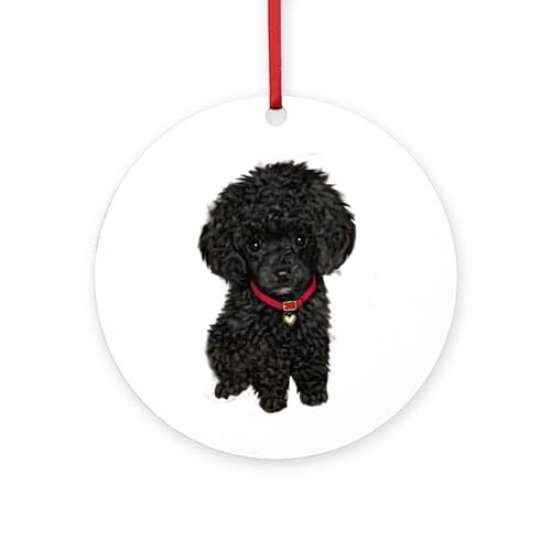 CafePress Poodle Pup (Blk) Round 4