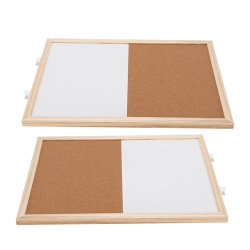 Walfront Pizarra Blanca de Corcho con Combinación de 2 Uds, Pizarra Magnética de Borrado en Seco de 30x40cm y Tablero de Exhibición de Corcho para Organización de Pared en la Escuela,