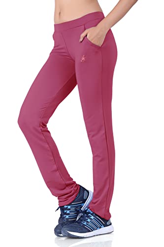 Image of Women Regular Fit Activewear Track Pant | Mid Rise, Stretchable with Side Pockets, Plus Size Athleisure Track Pant for Women | Breathable Fabric for Gym, Workout, Sports & Casual Wear