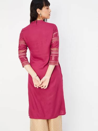 Image of Max Women's Rayon Regular Fit Kurta