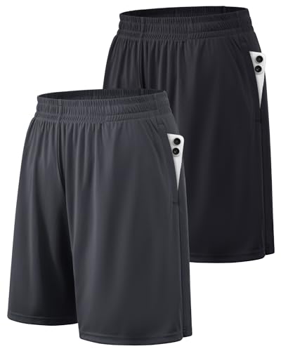 BALENNZ Athletic Shorts for Men with Pockets and Elastic Waistban...