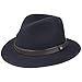 Produktbild LIERYS Sargent Traveller Wollfilzhut Damen/Herren - aus 100% Wollfilz - wasserabweisend & Packable - Größen (54-63 cm) - Mit Filz aus Wolle - Filzhut Herbst/Winter dunkelblau S (54-55 cm)