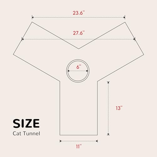 Image of Tempcore Cat Tunnel for Indoor Cats, 3 Way Collapsible Pet Play Tunnel with Teaser Wand, Peek Holes & Hanging Ball, Interactive Tube for Kittens & Rabbits, Light Grey&Blue
