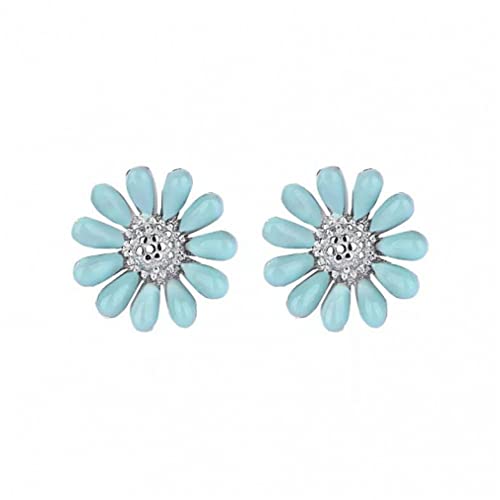 Boucles d'oreilles Marguerite en zircon transparent brillant pour filles