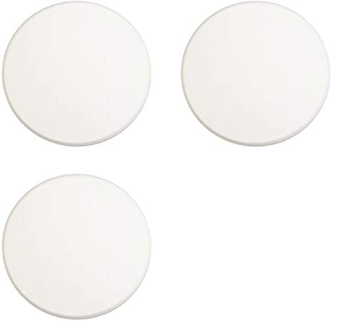 Prime-Line U 9271 Wall Protector, 5  White Vinyl Wall Protection Pad, Easy to Install with Self Adhesive, Smooth and Paintable Finish - 3 Pack