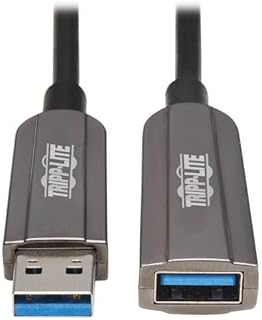 Tripp Lite USB-A 3.2 Fiber Active Optical Extension Repeater Cable (M/F), 5 Gbps, CL3-rated PVC Jacket, in-Wall Installation Rated, 98 Feet / 30 Meters, 3-Year Warranty (U330F-30M-G1)