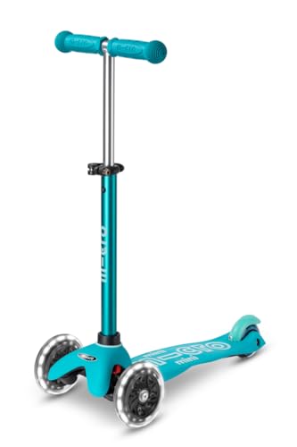 Micro™ Mini Deluxe LED | Kickboard mit LED-Vorderrollen | Lenken durch Gewichtsverlagerung| mitwachsender Lenker höhenverstellbar | ab 2 J. | Kickboard in 7 Farben erhältlich