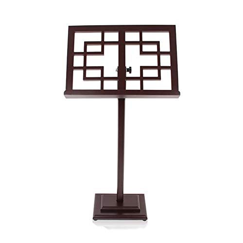 Atril Musica Madera Pesado Estable Soporte De Música De Madera Maciza Vintage Ocarina Soporte Guzheng Violín Escuela Adecuada, Restaurante, Hotel Cover