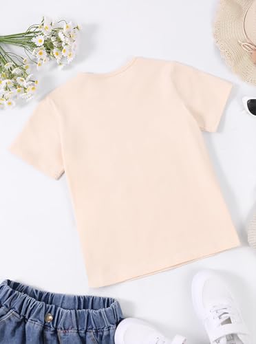Image of Girls' Graphic Tees Summer Cute Tops Casual Short Sleeve Crew Neck T Shirts