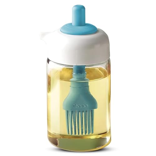 PANCA 230ml Glass Oil Dispenser with Silicone Brush | Multi-Use Bottle for Cooking, Baking, BBQ, Marinating & Frying | Refillable Kitchen Oi at ₹180 – Amazon