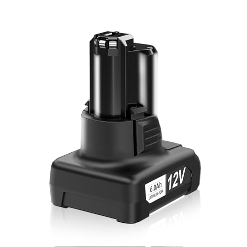 【High Capacity】6.0Ah Replacement GBA12V60 for Bosch 12v Batteries BAT414 GBA12V30 BAT414-2PK BAT411 BAT420, Compatible with Bosch12V Max Cordless