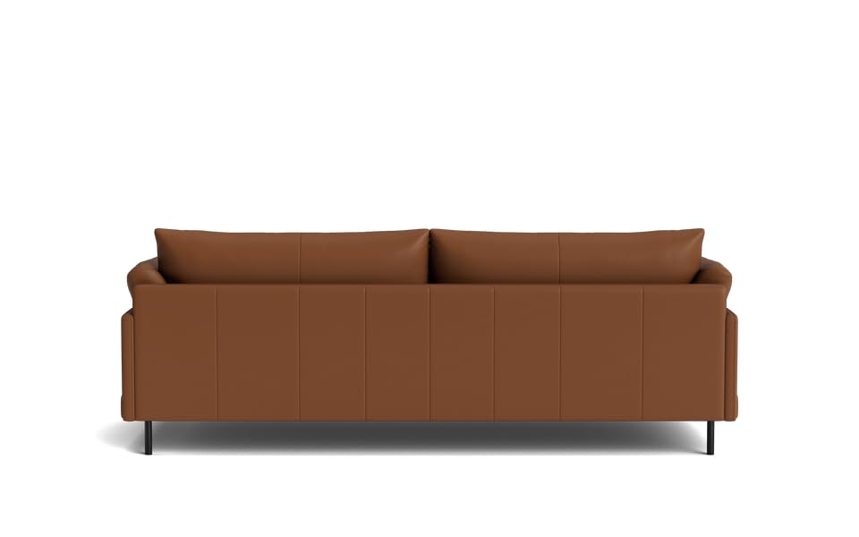 Image of LEGACY OF COMFORT Zola 3 Seater Sofa Three Seater Sofa Leather for Living Room Hotels and Offices (Caramel)