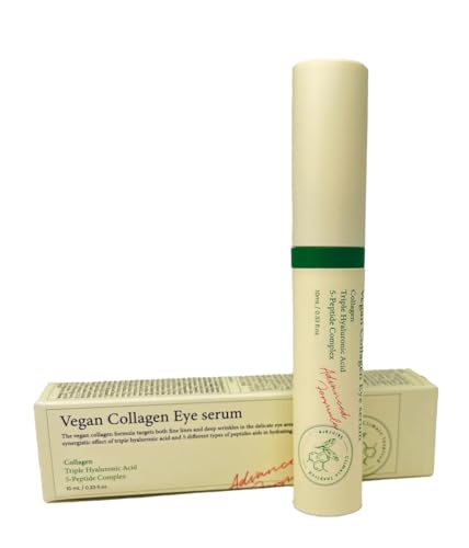 The Original Vegan Collagen Eye Serum with Triple Hyaluronic Acid and 5 Peptide Complex from South Korea