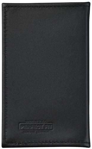 Perfect Fit Shield Wallets Slim Dress Leather 2 ID Windows Wallet Bifold License Holder Dual Double I.D. Case Card Permit For Larger Cards Minimalist Wallet (Black)4