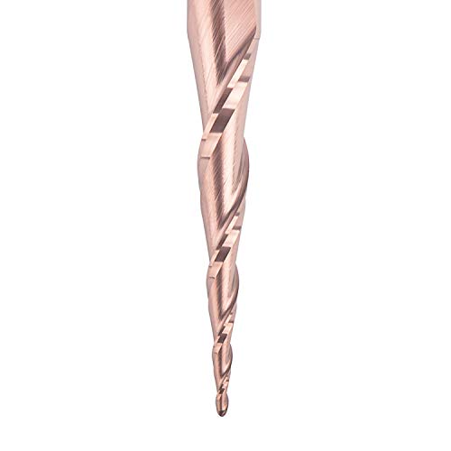 Spetool Tapered Ball Nose Router Bit 1/4" X 3" With 1.0Mm Tip Diameter（0.5Mm Radius） Ball Nose End Mill 4.82Deg For Cnc Machine Engraving Carving Bits Woodworking H-Si Coated #TOP7