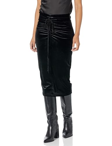 HUGO Women's Shiny Velour Bodylined Midi Skirt