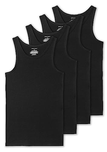 Comfneat Men's 4-Pack Big & Tall Tight Fit A-Shirts Tank Tops Sleeveless Undershirts Stretchy Cotton Spandex Base Layers