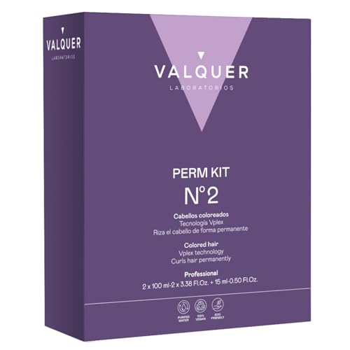 VALQUER Kit de Permanente Profesional No2 para Cabello Teñido | 215 ml