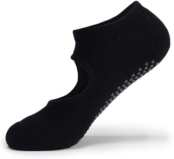 Marrone Cotton Yoga Socks Sport Fitness Ankle Grip Gym No-Slip Socks, Womens Sport Gym Yoga Socks for Pilates, Barre, Ballet, Barefoot Workout 3