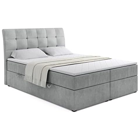 ALTDECOR Boxspringbett mit H3-Matratze mit Bonellfederung + PUR Cover
