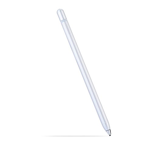 Pendorra - Active Fine Point Stylus Pen Drawing Pencil for iPad, iPhone, Samsung, Windows Tablets, Android Device and Other Touch Screen Devices-Silver