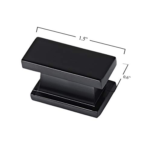 Southern Hills Black Cabinet Knobs - Pack of 5 - Kitchen and Bathroom Black Matte Hardware for Dressers, Desks, Furniture and Cupboards Drawers and Doors SHKM001-BLK-5