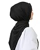 Prien Foulard Hijab Pour Femme, Robe De Priere, Bonnet Moderne En Jersey Doux, Turban Musulmane Turque, Abaya De Prière Haut De Gamme, Cadeau Omra, Ensemble Hijab (Noir) #5
