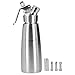 Dispensador de crema batida, espumador de crema de acero inoxidable Dispensador de crema batida para cremas, salsas y postres((500 ml))