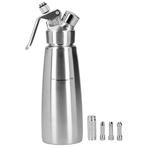 304 Stainless Steel Cream Foamer Whipper Dispenser Whipped Cream Dispenser Cream Whipper Coffee Dessert Cake DIY Bake Tools for Home Kitchen Baking lovers(1000ML)