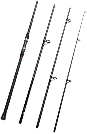 Fiblink Surf Spinning Fishing Rod 4-Piece Graphite Travel Fishing Rod (Length: 11')