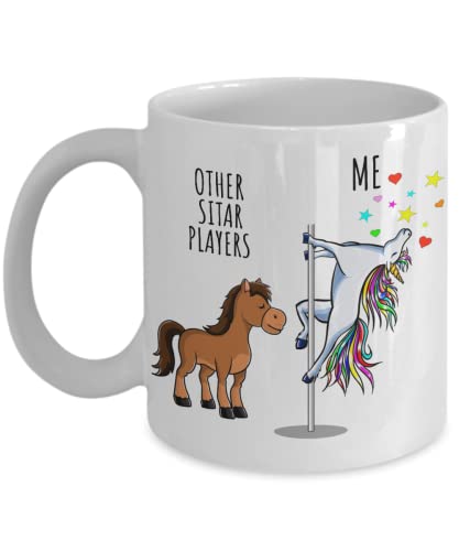 Other Sitar Players and Me - Pole Dancing Rainbow Unicorn Mug