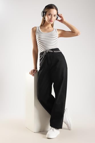 Image of TICKLED PINK Women Ribbed Tank Top Slim Fit Stretch Sleeveless Casual Summer Top