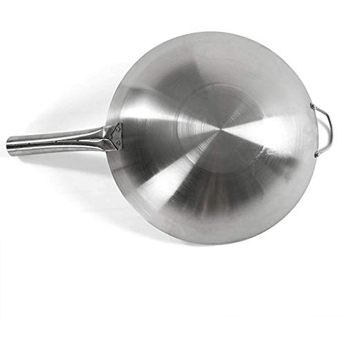 Wok de acero carbono con fondo plano, 36 cm miniatura 6