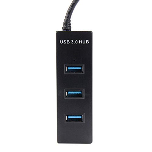 yan 4-Port USB 3.0 Hub 5Gbps Portable Compact for PC Mac Laptop Notebook Desktop