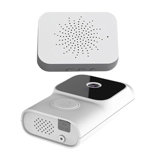 Timbre con Cámara - Timbre Inteligente Inalámbrico con Videollamada | Cámara de Seguridad con Comunicación Bidireccional para Vigilancia Nocturna Exterior en Hogares, Tiendas, Entradas, Patios