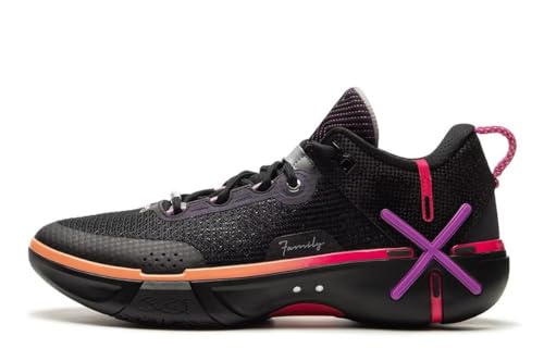 LI-NING Wade Shadow 6 Men's Lightweight Breathable Anti Slip Rebound Professional Basketball Game Shoes Black US 9