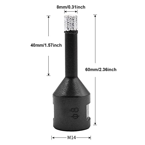 Broca diamantada para concreto y mármol 8 mm miniatura 4