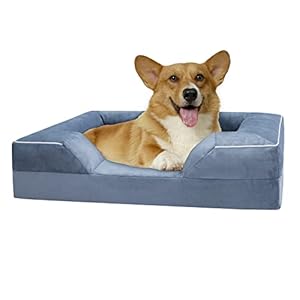 SHINERA Cama ortopédica para Perros medianos y pequeños – 70x60cm Cesta para Perros Lavable – Sofá para Perros Cojín de Espuma para Perros con Funda Exterior de Franela extraíble Base Antideslizante
