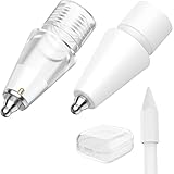 AHASTYLE Upgraded iPencil Tips Compatible with Apple Pencil Replacement Apple Pencil Nibs No Wear Out Fine Point Precise Control for Apple Pencil 1st and 2nd Generation [2 Pack].