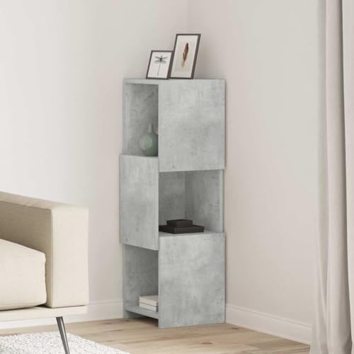 Mokuyary - Mueble esquinero (30,5 x 30 x 95 cm), color gris