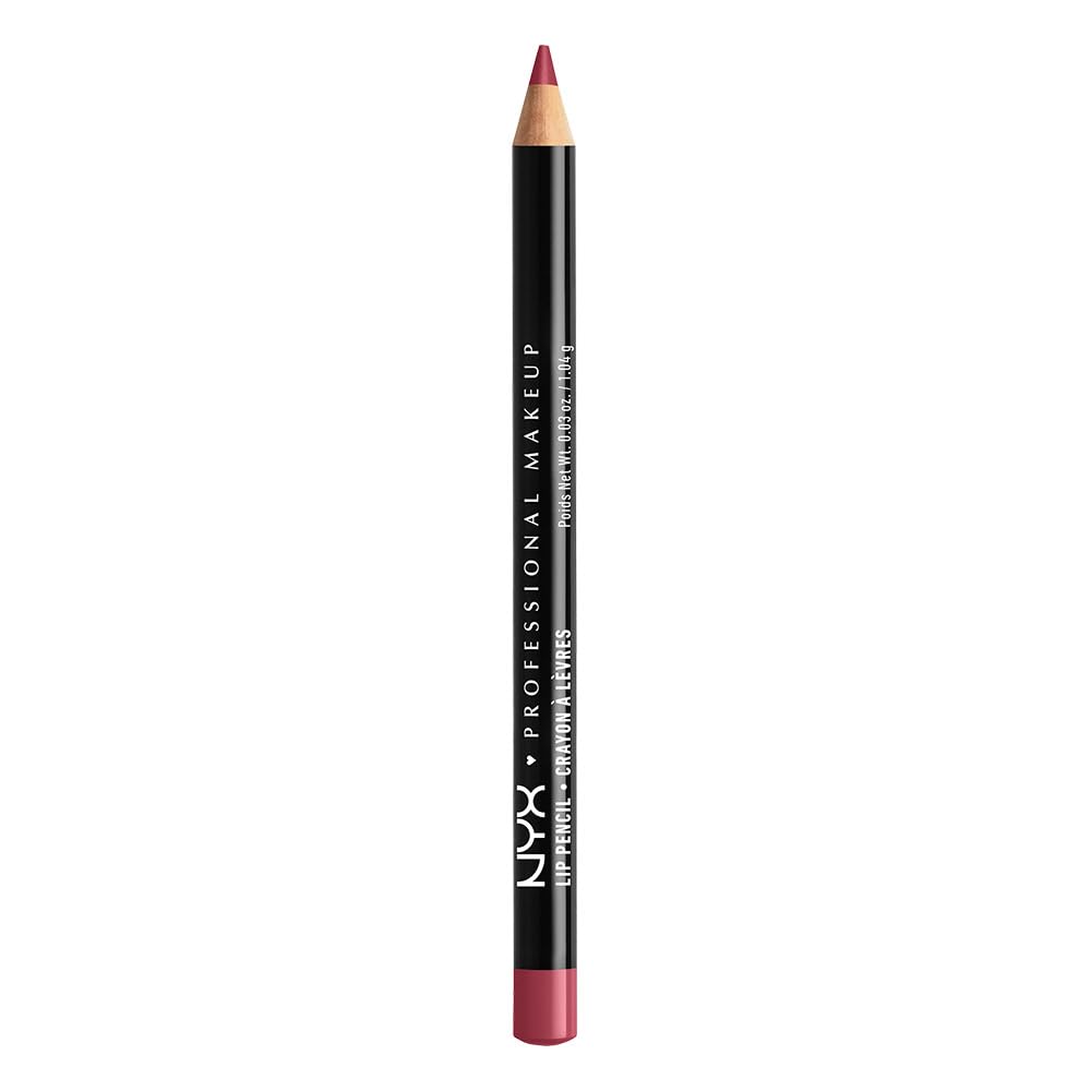 NYX Professional Makeup Slim Lip Pencil, Buttery Soft, Long-Wear Lip Liner, Creamy Precision Lip Liner for a Defined Pout, High-Shine Pairing, Shade: 812 Plum