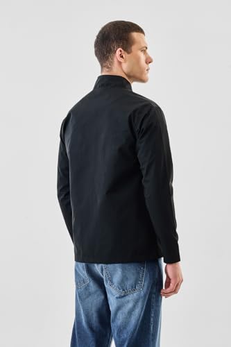 Image of SNITCH Men Casual Jacket | Regular Fit Textured Pattern With Lapel Collar & Full Sleeve | Polyester Blend Zip Closure For Everyday Street Style & Layering