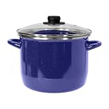 𝐋𝐀𝐑𝐆𝐄 𝐂𝐀𝐏𝐀𝐂𝐈𝐓𝐘: With a 8-Quarts capacity, this large stockpot is perfect for cooking large quantities, whether you’re boiling eggs, simmering stocks, or preparing sauces for a crowd. The tight-fitting glass lid locks in heat, while the reactive ename...