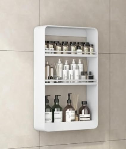 Farigrut 壁掛け/吸着式浴室収納架 シャンプー架付き 歯ブラシ架を附? 浴室・洗面所・トイレ多場所使用 耐水防錆機能 水滴デザイン収納用品