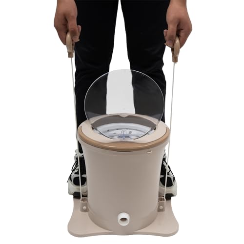 Lavadora portátil de 9 l/2,4 galones, secadora de pie, portátil, de una sola tina, mini secadora compacta manual con centrifugado, secadora manual con cordón for apartamentos, dormitorios y hoteles.(A